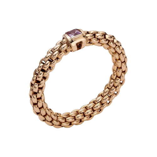 Fope Jewelry - Souls 18K Rose Gold Flex It Ring Set With Pink Sapphire (Pre - Order) | Manfredi Jewels