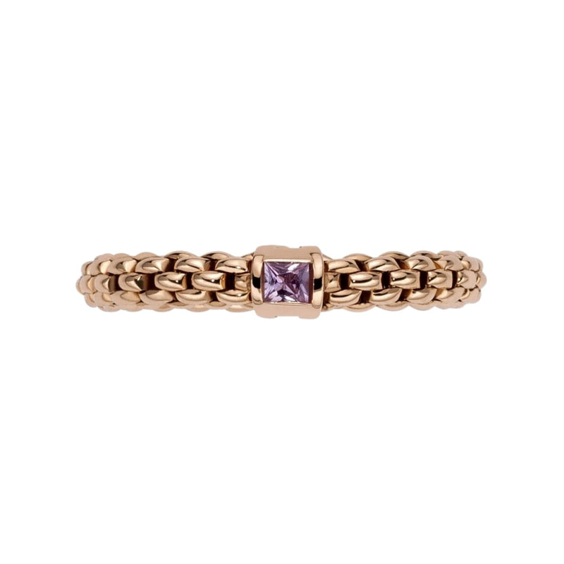 Fope Jewelry - Souls 18K Rose Gold Flex It Ring Set With Pink Sapphire (Pre - Order) | Manfredi Jewels