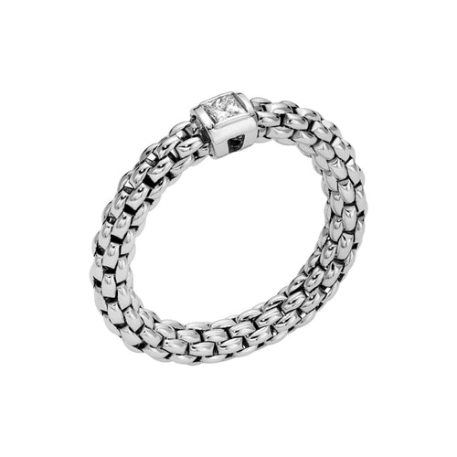 Fope Jewelry - Souls 18K White Gold Flex It Ring Set With Diamond (Pre - Order) | Manfredi Jewels