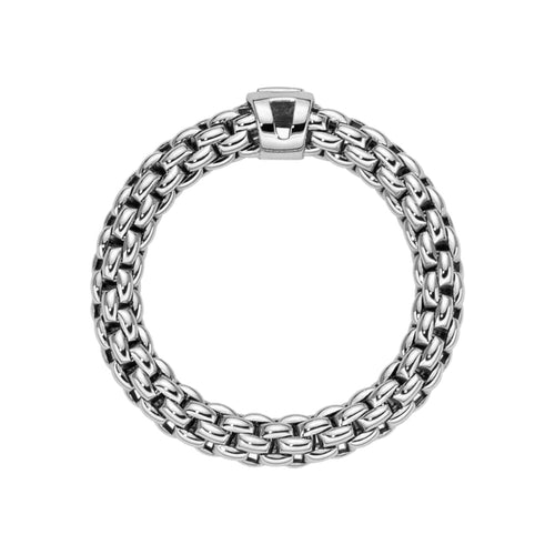 Fope Jewelry - Souls 18K White Gold Flex It Ring Set With Diamond (Pre - Order) | Manfredi Jewels