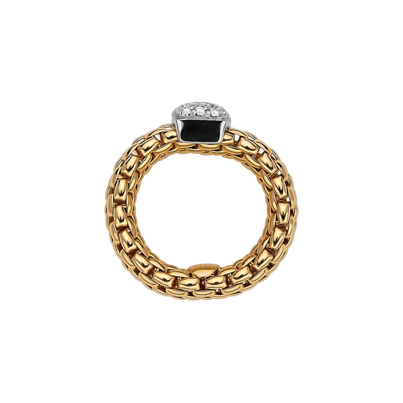 Fope Jewelry - Vendome 18K Yellow & White Gold Pavè Diamond Ring | Manfredi Jewels