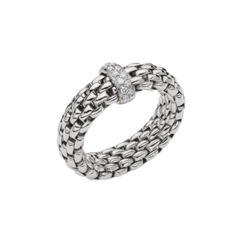 Fope Jewelry - Vendôme Flex It 18K White Gold Diamond Ring | Manfredi Jewels