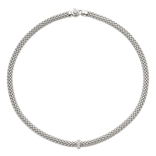 Fope Jewelry - Vendome Rondel 18Kt White Gold Necklace | Manfredi Jewels