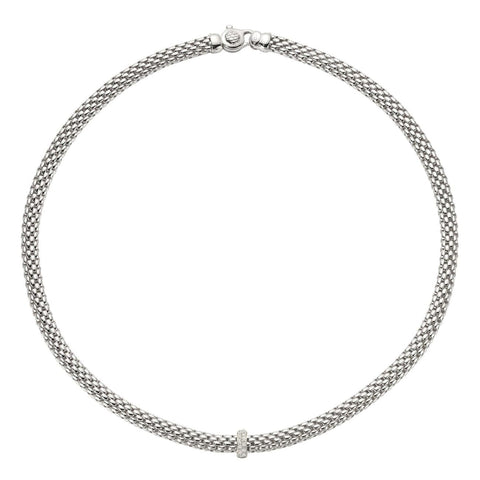 Vendome Rondel 18Kt White Gold Necklace