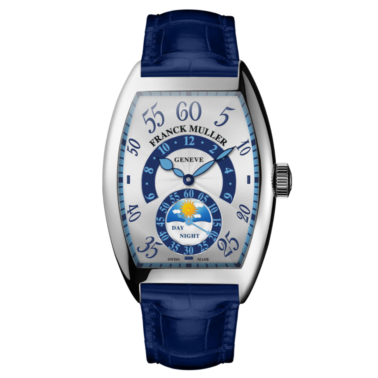 Franck Muller Cintrèe Curvex - 7880 Retrograde Hours Day & Night Blue -  Watches | Manfredi Jewels