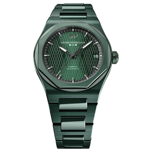 Girard-Perregaux New Watches - LAUREATO 42 MM GREEN CERAMIC ASTON MARTIN EDITION | Manfredi Jewels