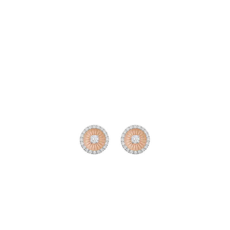 Mystar 18K Pink Champagne Gold Diamond Earrings
