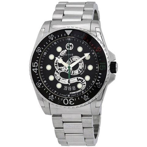 DIVE QUARTZ BLACK DIAL MEN'S WATCH