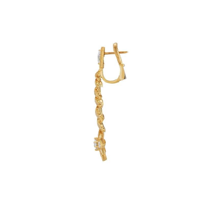 Gucci Jewelry - Flora 18K Yellow Gold Diamond Earrings | Manfredi Jewels