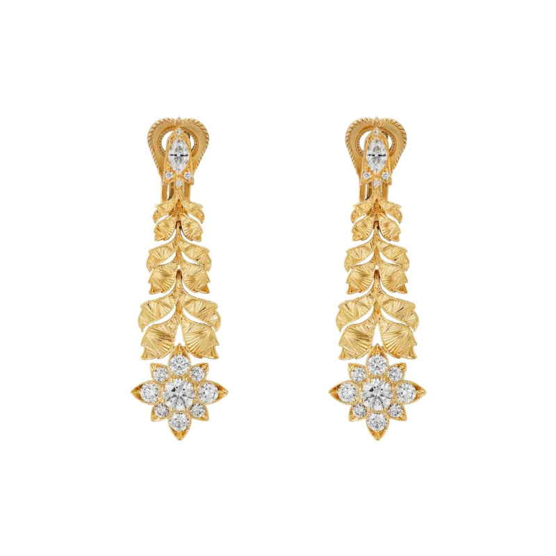 Gucci Jewelry - Flora 18K Yellow Gold Diamond Earrings | Manfredi Jewels