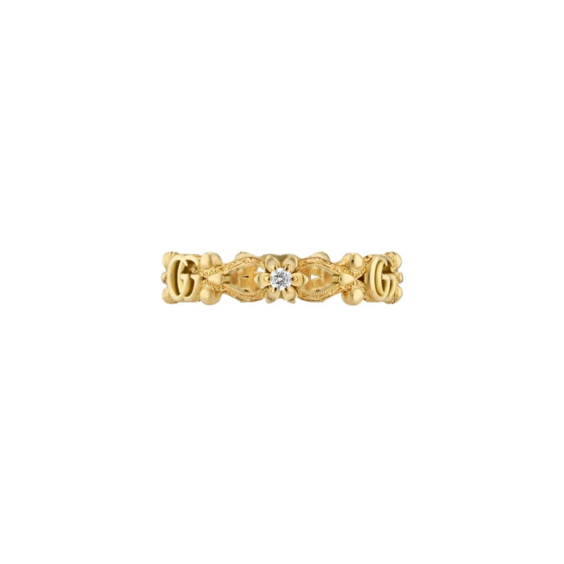 Gucci Jewelry - Flora 18K Yellow Gold Diamond Ring | Manfredi Jewels