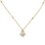 Gucci Jewelry - Flora 18K Yellow Gold Double G & Flower Diamond Necklace | Manfredi Jewels