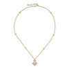 Gucci Jewelry - Flora 18K Yellow Gold Double G & Flower Diamond Necklace | Manfredi Jewels