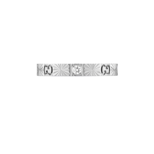 Gucci Jewelry - Icon Heart 18K White Gold Diamond Ring | Manfredi Jewels