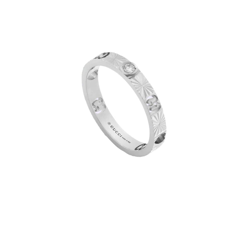 Gucci Jewelry - Icon Heart 18K White Gold Diamond Ring | Manfredi Jewels