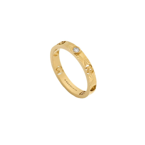Icon Heart 18K Yellow Gold Diamond Ring