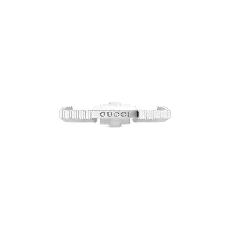 Gucci Jewelry - Link To Love 18K White Gold Baguette Diamond Ring | Manfredi Jewels