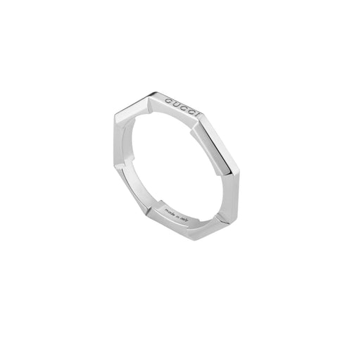 Gucci Jewelry - Link To Love 18K White Gold Mirrored Ring | Manfredi Jewels