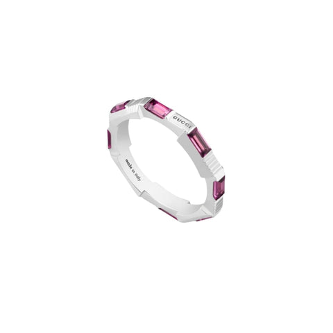 Link To Love 18K White Gold Rubellite Ring