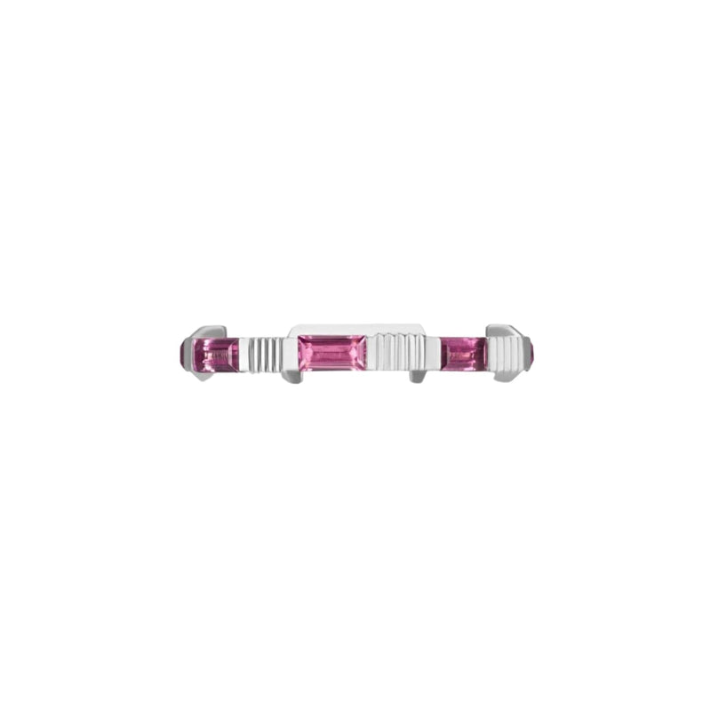 Gucci Jewelry - Link To Love 18K White Gold Rubellite Ring | Manfredi Jewels