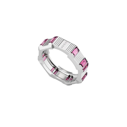 Link To Love 18K White Gold Rubellite Ring
