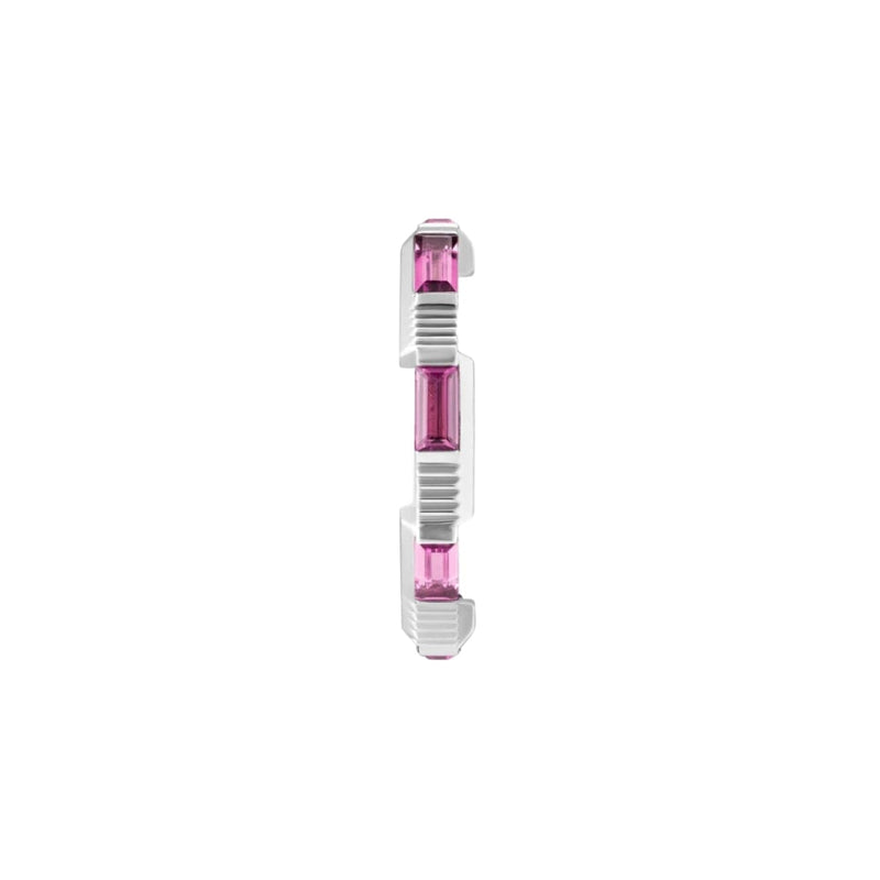 Gucci Link To Love 18k White Gold Rubellite Ring - Jewelry