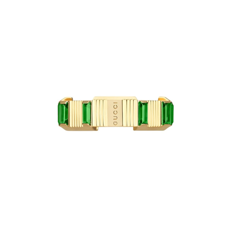 Gucci Link To Love 18k Yellow Gold Tourmaline Ring - Jewelry