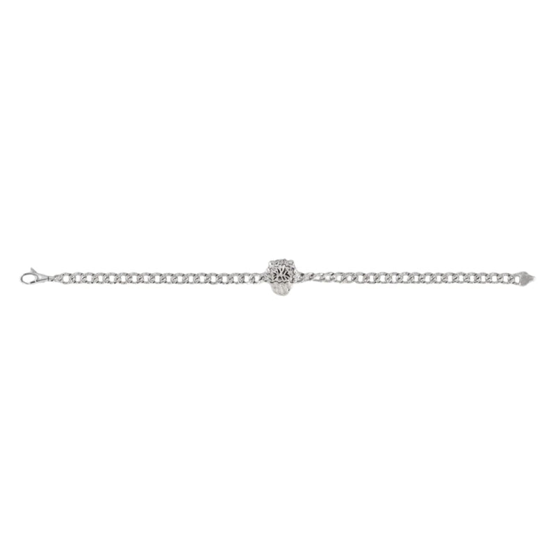 Gucci Jewelry - Lion Head 18K White Gold Aquamarine & Pavé Diamond Bracelet | Manfredi Jewels