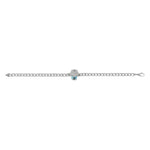 Gucci Jewelry - Lion Head 18K White Gold Aquamarine & Pavé Diamond Bracelet | Manfredi Jewels