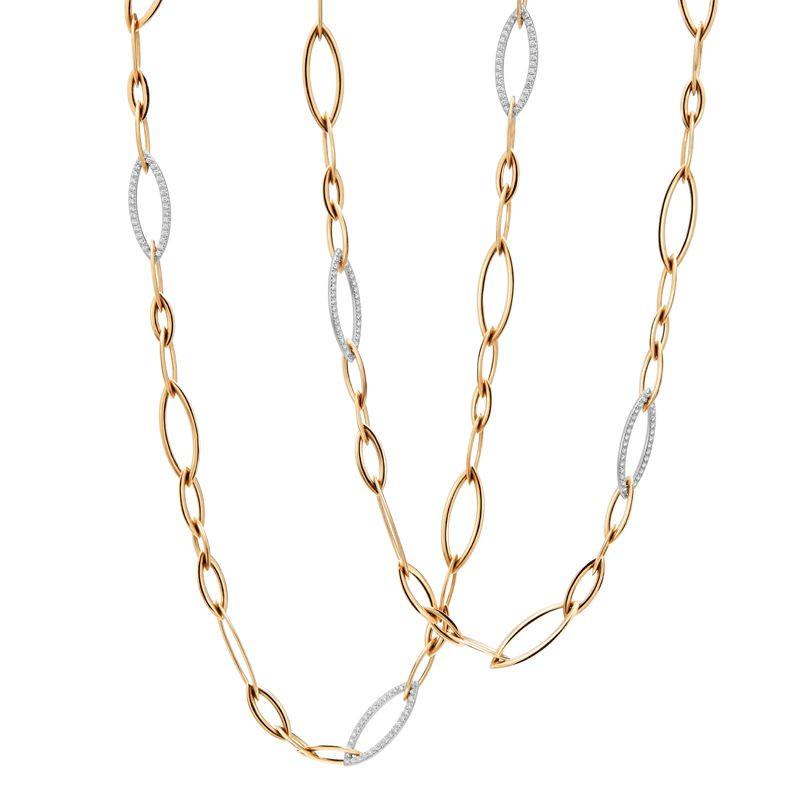 Gumuchian Jewelry - ANITA G 18K TWO TONE GOLD DIAMOND NECKLACE | Manfredi Jewels