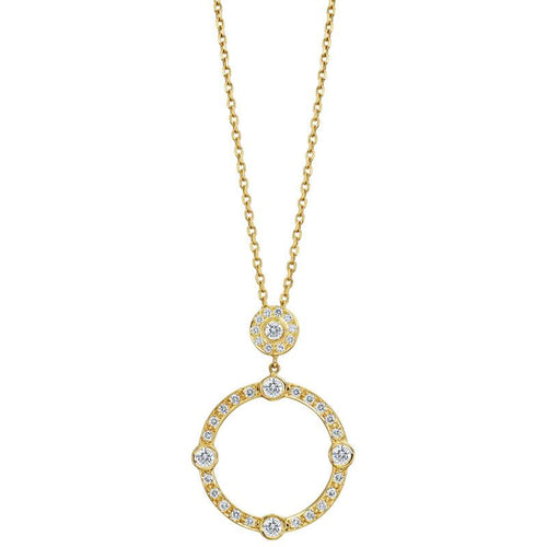 Gumuchian Jewelry - CAROUSEL MOTIF 18K YELLOW GOLD DIAMOND SLIDING PENDANT | Manfredi Jewels