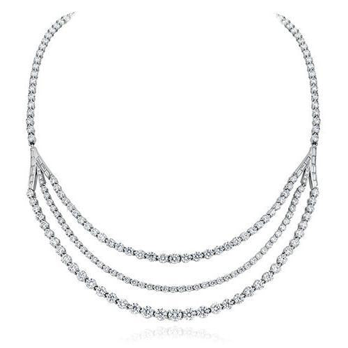 Gumuchian Jewelry - GUMUCHIAN CASCADE RIVIERA PLATINUM DIAMOND NECKLACE | Manfredi Jewels