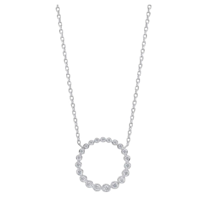 Gumuchian Jewelry - 18K White Gold & Diamond Nutmeg Pendant Necklace | Manfredi Jewels