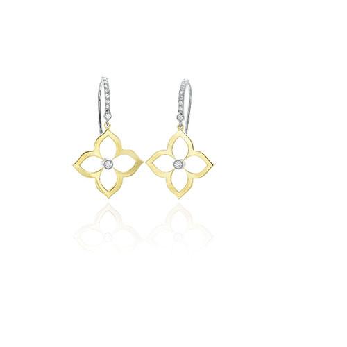 Gumuchian Jewelry - GUMUCHIAN G. BOUTIQUE 18K TWO TONE GOLD DIAMOND LOTUS EARRINGS E8-BSYW | Manfredi Jewels