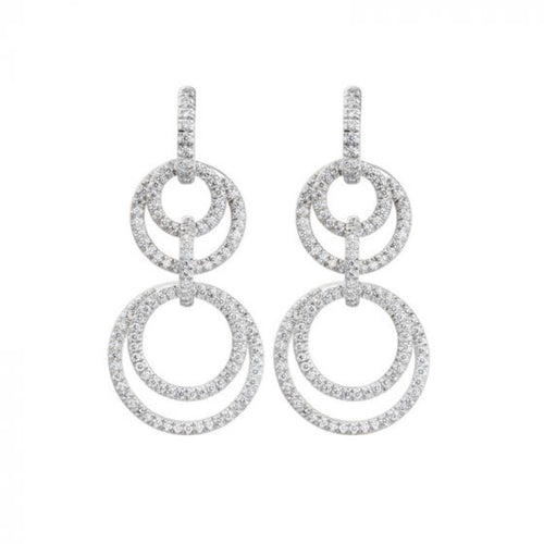 Gumuchian Jewelry - Moon Phase 18K White Gold Diamond Convertible Earrings | Manfredi Jewels