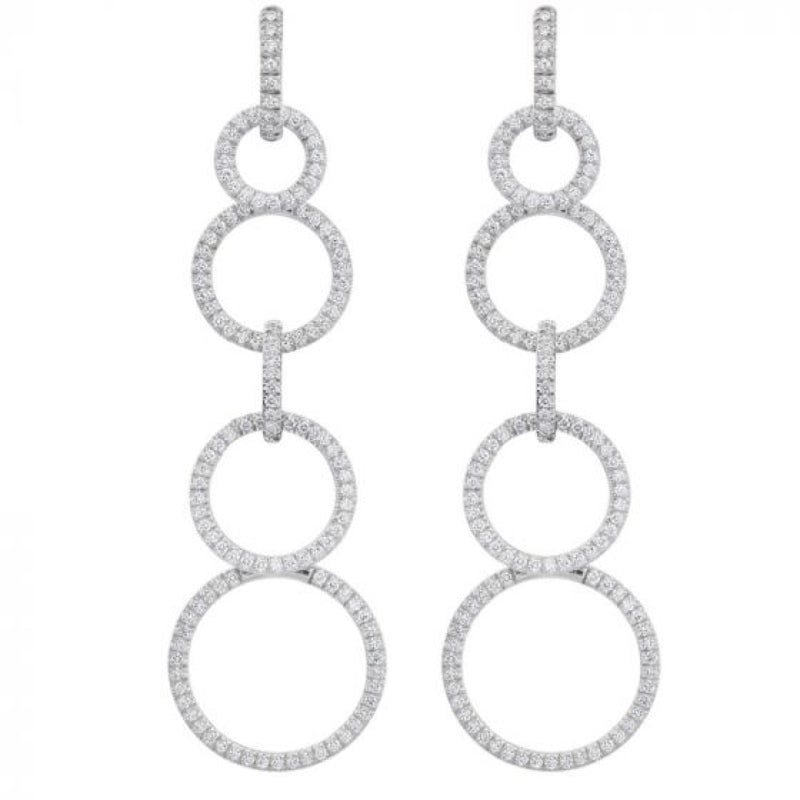 Gumuchian Jewelry - Moon Phase 18K White Gold Diamond Convertible Earrings | Manfredi Jewels