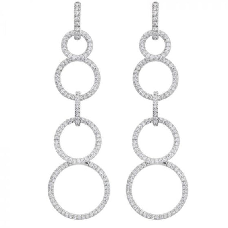 Gumuchian Jewelry - Moon Phase 18K White Gold Diamond Convertible Earrings | Manfredi Jewels