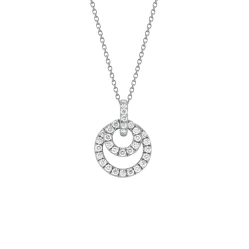 Gumuchian Jewelry - Moon Phase 18K White Gold Diamond Necklace | Manfredi Jewels