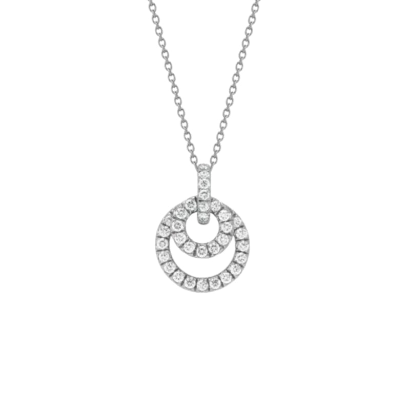 Gumuchian Jewelry - Moon Phase 18K White Gold Diamond Necklace | Manfredi Jewels