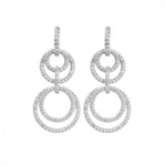 Gumuchian Jewelry - Moon Phase 18K White Gold Pavé Diamond Convertible Drop Down Earrings | Manfredi Jewels
