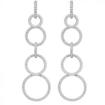 Gumuchian Jewelry - Moon Phase 18K White Gold Pavé Diamond Convertible Drop Down Earrings | Manfredi Jewels