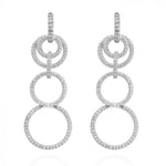 Gumuchian Jewelry - Moon Phase 18K White Gold Pavé Diamond Convertible Drop Down Earrings | Manfredi Jewels