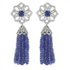 Gumuchian Jewelry - Topkapi Platinum Detachable Diamond Tanzanite Tassel Drop Down Earrings | Manfredi Jewels