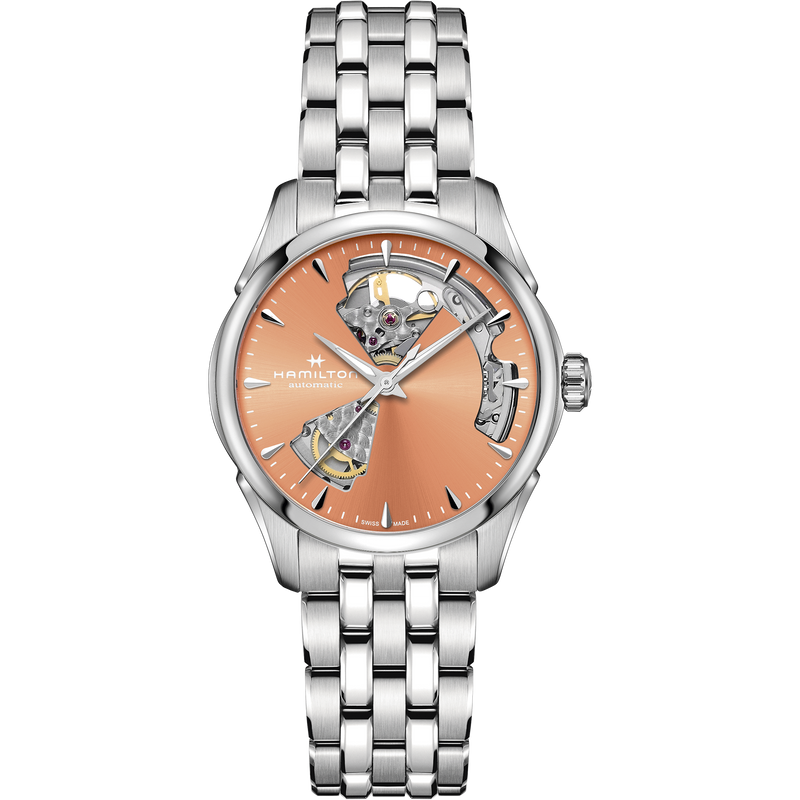 Hamilton New Watches - JAZZMASTER OPEN HEART AUTO - APRICOT SUNRAY | Manfredi Jewels