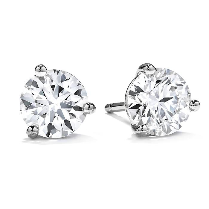 Hearts On Fire Jewelry - 2.2 Three Prong Diamond Studs | Manfredi Jewels