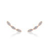 Hearts On Fire Jewelry - Aerial 18K Rose Gold Marquise Diamond Climbers Earrings | Manfredi Jewels