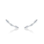 Hearts On Fire Jewelry - Aerial 18K White Gold Marquise Diamond Climbers Earrings | Manfredi Jewels