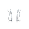 Hearts On Fire Jewelry - Aerial 18K White Gold Marquise Diamond Climbers Earrings | Manfredi Jewels