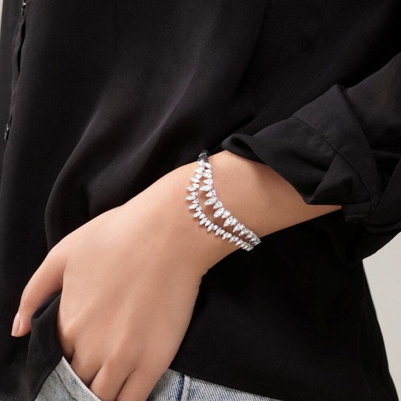 Hearts on online fire tennis bracelet