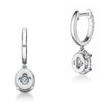 Hearts On Fire Jewelry - Ellipse 18K White Gold 1.65 ct Diamond Leverback Earrings | Manfredi Jewels